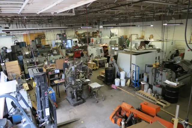 Shop floor of Deerfield Machine & Tool in North Adams, MA