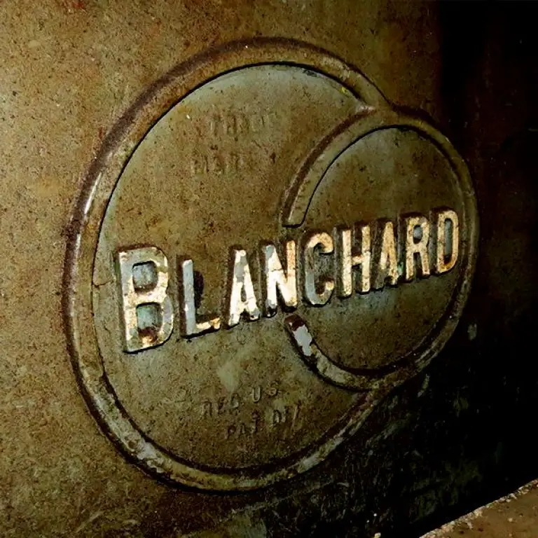 Blanchard surface grinder nameplate